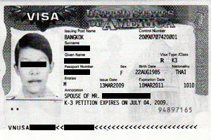 Brian Wright My Thai Fiancee K1 Visa